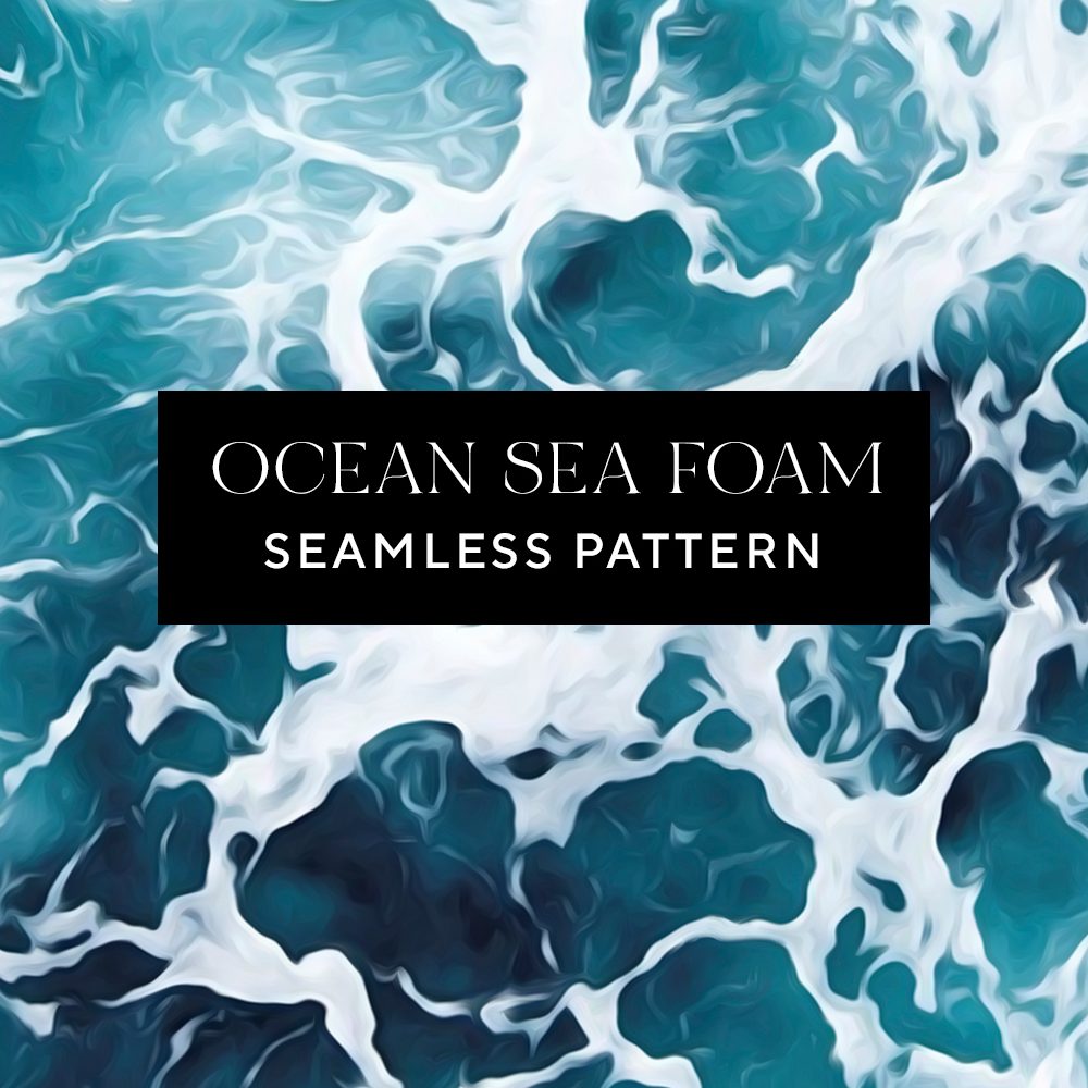 Ocean Sea Foam Seamless Pattern Repeating Tileable