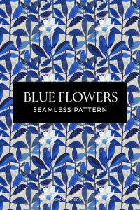 Blue Flowers Seamless Pattern by Leysa Flores www.wordpress-1260670-4533758.cloudwaysapps.com